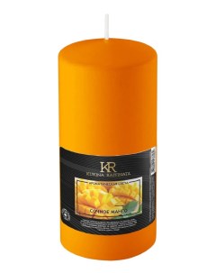 Свеча столбик ароматическая сочное манго 56 100мм 202841 Kukina raffinata