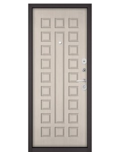 Дверь входная econom 70 e 110 2050х860 левая букле шоколад мдф ларче бьянко Казанская дверная компания