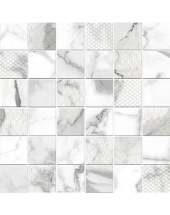 Декор мозаика arabescato bianco decor mosaic белый 30х30 918658 Керлайф