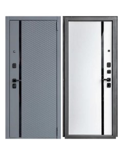 Дверь входная металлическая дк 80 2050х960мм правая софт графит софт белый снег Дверной континент