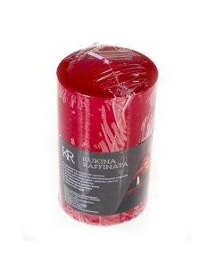 Свеча столбик лакированная красный глянец 56 120мм 300096 Kukina raffinata
