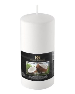 Свеча столбик ароматическая кокосовый рай 56 100мм 202787 Kukina raffinata