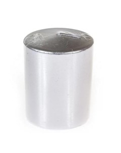 Свеча столбик лакированная серебро глянец 56 80мм 300088 Kukina raffinata