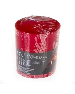 Свеча столбик лакированная красный глянец 56 80мм 300087 Kukina raffinata