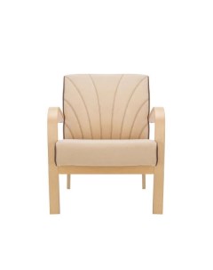 Кресло классическое шелл 73х62см натуральное дерво ткань бежевый Комфорт