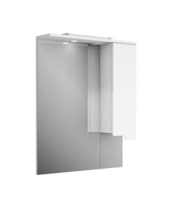Зеркало шкаф для ванной комнаты брента 65 66518 с подсветкой белый Uncoria