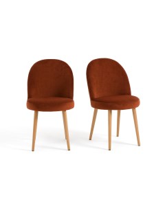 Комплект из двух велюровых стульев Laredoute