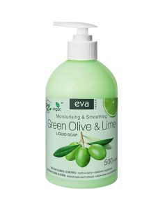 Жидкое крем мыло для рук Зелёная олива и Лайм 500 Eva natura