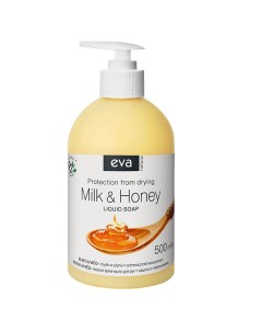 Жидкое крем мыло для рук Молоко и Мёд 500 Eva natura
