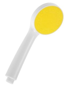 Душевая лейка Z0206 пластик 1 режим цвет белый с желтой вставкой Zein
