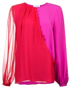 Prabal gurung блузка с длинными рукавами и контрастной вставкой 10 розовый Prabal gurung