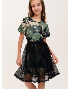Комплект трикотажный для девочек платье юбка Playtoday tween