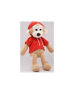 Мягкая игрушка Мартышка Лорейн в красной толстовке 26 см Unaky soft toy