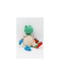 Мягкая игрушка Лягушка Герда в бежевом флисовом комбинезоне 20 см Unaky soft toy