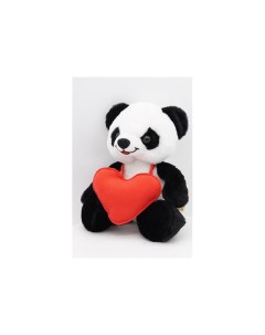 Мягкая игрушка Панда Бро с шариками красным флисовым сердцем 33 см Unaky soft toy