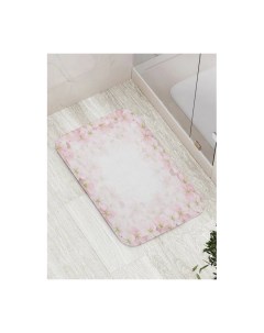 Коврик для ванной комнаты и туалета противоскользящий Розовые цветы 52х77 см Joyarty
