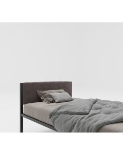 Подростковая кровать односпальная металлическая с мягким изголовьем Вивальди 200х90 Roomiroom