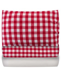 Комплект постельного белья 2 спальный Flannel красно белая клетка Lameirinho