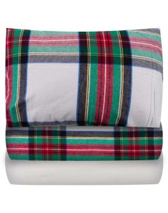 Комплект постельного белья 2 спальный Flannel красно зеленая клетка Lameirinho