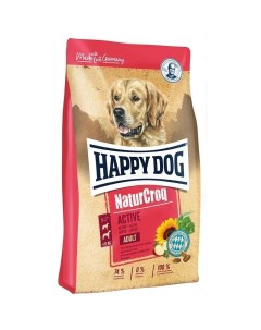 NaturCroq Active полнрационный сухой корм для собак с высоким уровнем активности 15 кг Happy dog