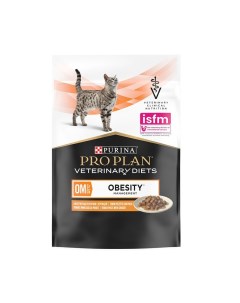 Veterinary Diets OM ST OX Obesity Management влажный корм для кошек при ожирении с курицей в паучах  Pro plan