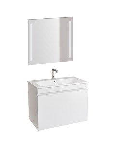 Комплект мебели для ванной Renova Plan 80 529 916 01 8 подвесной Белый глянец Geberit