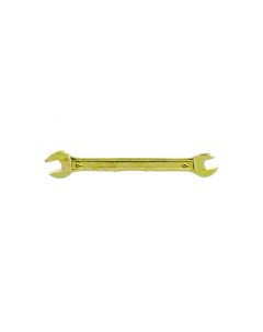 Ключ рожковый 14301 6 х 7мм желтый цинк Ключ рожковый 14301 6 х 7мм желтый цинк Сибртех