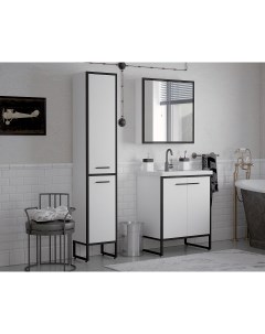 Мебель для ванной Айрон 60 черный белый Corozo