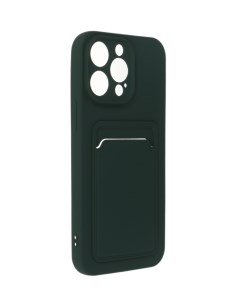 Чехол для APPLE iPhone 14 Pro Max Pocket Matte Silicone с карманом Dark Green NPM58893 Neypo