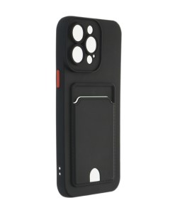 Чехол для APPLE iPhone 14 Pro Max Pocket Matte Silicone с карманом Black NPM58894 Neypo