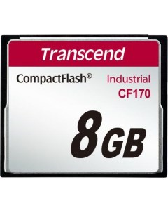 Промышленная карта памяти CompactFlash 170 8 Гб MLC темп режим от 25 до 85 Transcend