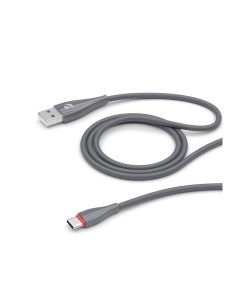 USB кабель Ceramic USB USB C 1 м 72289 серый Deppa