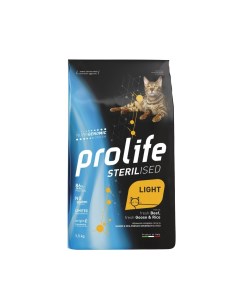 Корм для кошек для стерилизованных с избыточным весом говядина гусь рис сух 1 5кг Prolife