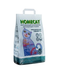Впитывающий наполнитель Хоумкэт для кошачьего туалета Homecat