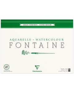 Альбом склейка для акварели Fontaine Grain torchon Торшон 42х56 см 25 л 300 г холо Clairefontaine