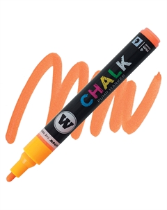 Маркер меловой "CHALK" 4 мм флуоресцентный Оранжевый Molotow