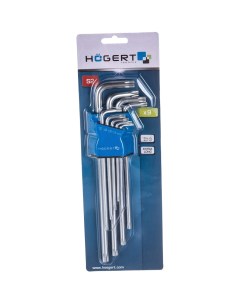 Набор г образных экстра длинных ключей Hoegert technik
