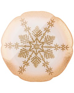 Тарелка Snowflake gold 21 см Аксам