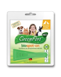 GREENFORT Neo Капли на натуральных растит маслах д собак до 10 25кг 1пипетка Green fort