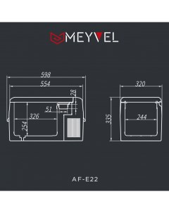 Автохолодильник AF E22 Meyvel