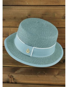 Шляпа канотье 50276 серо голубая Fiji29