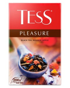 Чай черный Pleasure листовой с шиповником и яблоком 200 г Tess