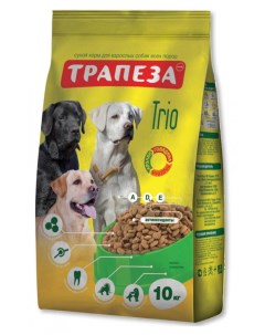 Сухой корм для собак Трио 10 кг Трапеза