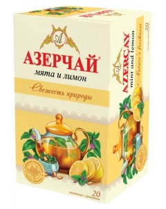 Чай зеленый Свежесть природы чайный напиток с мятой и лимоном 20x1 8 г Азерчай