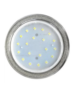 Светильник встраиваемый gx53 h4 dl3901 без рефлектора круг под стеклом серебряный блеск хром Ecola