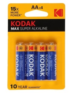 Батарейка алкалиновая Max AA Lr6 4bl 1 5в блистер 4 шт Kodak