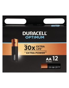 Батарейка алкалиновая Optimum AA Lr6 12bl 1 5в блистер 12 шт Duracell