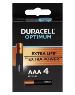Батарейка алкалиновая Optimum Aaa Lr03 4bl 1 5в блистер 4 шт Duracell