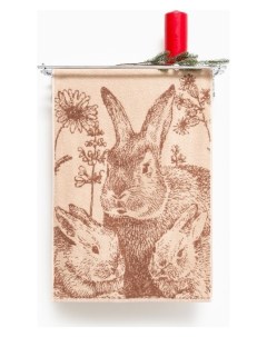 Полотенце махровое Rabbit Family размер 50х90см цвет бежевый 360гр м 100 хлопок Дм люкс