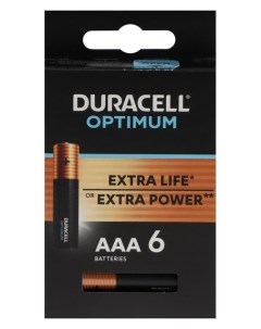 Батарейка алкалиновая Optimum Aaa Lr03 6bl 1 5в блистер 6 шт Duracell